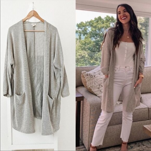 DONNI. Ribbed Sweater Coat, One Size Fits All - Picture 4 of 8